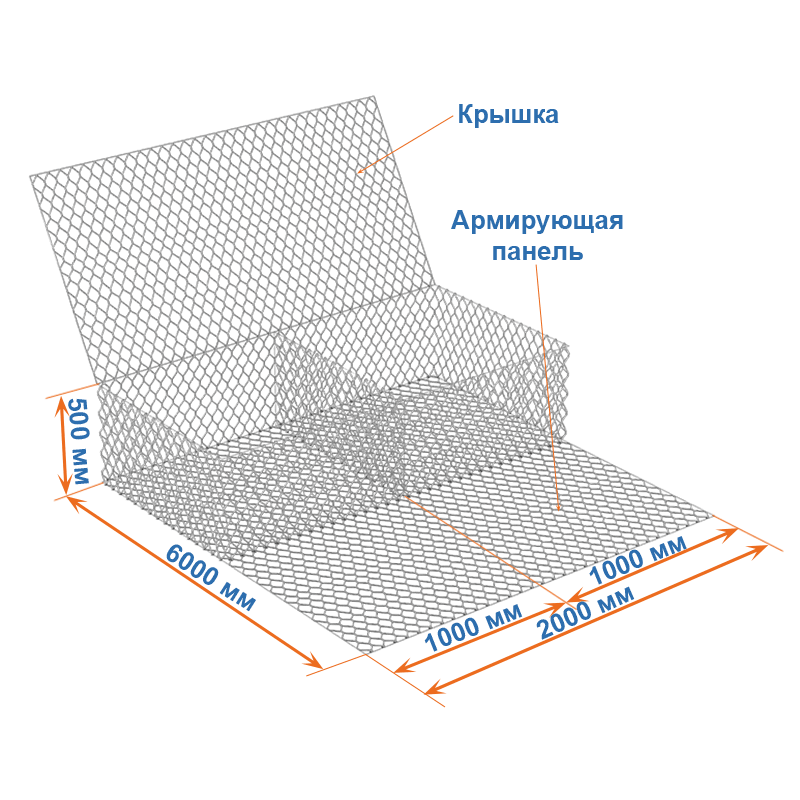 Габион с армопанелью ГСИ-КА фото